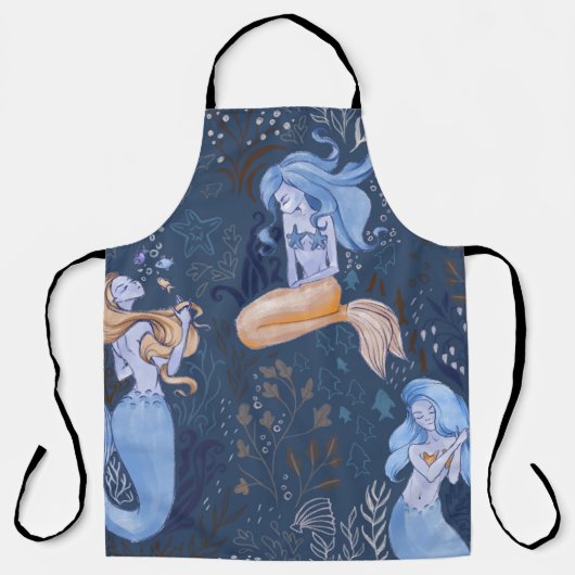 Tablier Illustration de sirène sous-marine (Recto)
