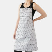 Tablier Illustration des lignes blanches et noires (Insitu)