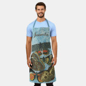 Tablier Illustration des papillons Vintages français-2 (Porté)