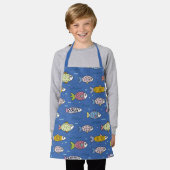 Tablier Illustration des poissons mignons (Porté)