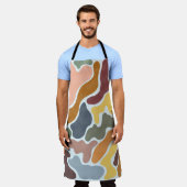 Tablier Illustration des tons terre abstraits modernes. (Porté)