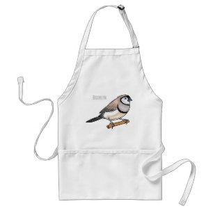 Tablier Illustration d'oiseau à deux barreaux