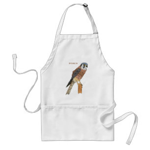 Tablier Illustration d'oiseau américain Kestrel