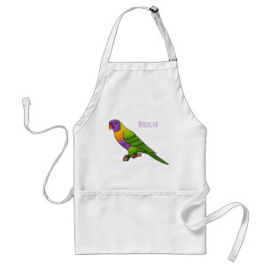 Tablier Illustration d'oiseau de lorikeet arc-en-ciel