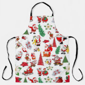 Tablier Illustration drôle du Père Noël (Recto)
