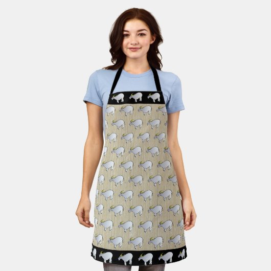 Tablier Illustration du bison d'eau chinois Ox Année MAp (Porté)