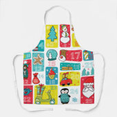 Tablier Illustration du calendrier de l'Avent de Noël (Recto)