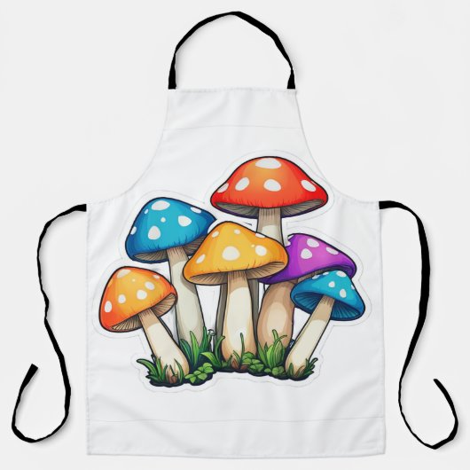 Tablier Illustration du champignon transparent (Recto)