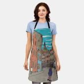 Tablier Illustration du paysage urbain du centre-ville de  (Porté)