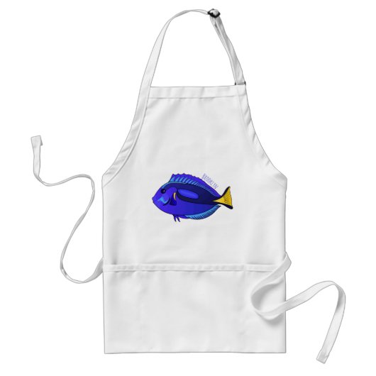 Tablier Illustration du poisson de la cuve bleue (Devant)