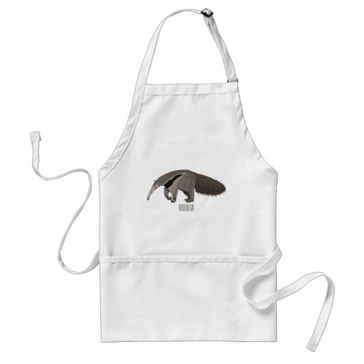 Tablier Illustration d'un dessin animé d'Anteater (Devant)
