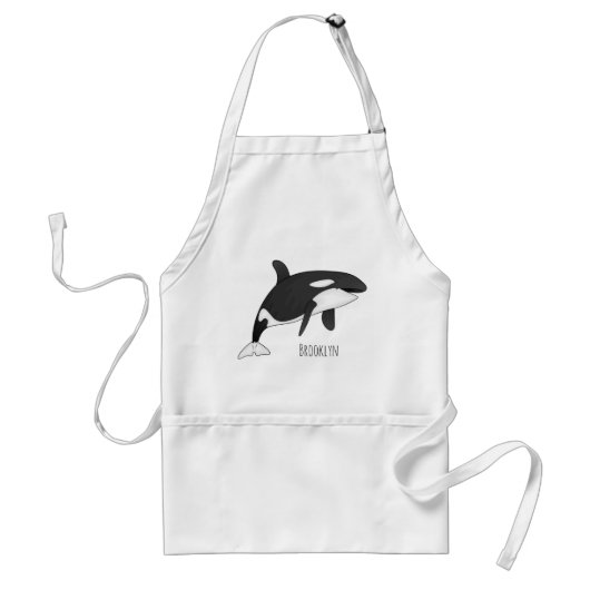 Tablier Illustration d'une baleine tueuse (Devant)