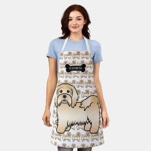 Tablier Illustration et nom de chien de dessin animé migno