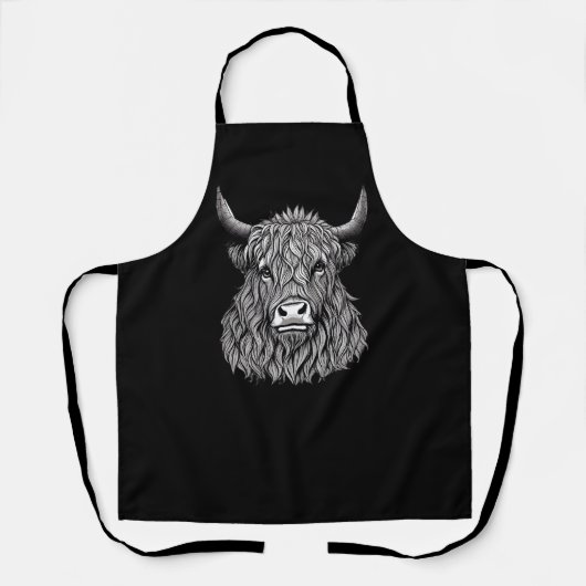 Tablier Illustration Highland Bull (Recto)