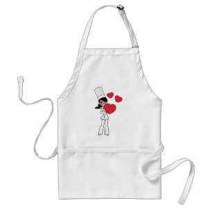 Tablier Illustration mignonne de fille de cuisinier de