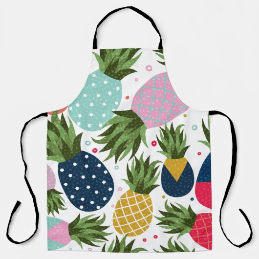 Tablier Illustration motif sans ananas, colorée (Recto)