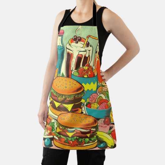 Tablier Illustration Retro Food Comic (Insitu)