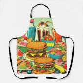 Tablier Illustration Retro Food Comic (Recto)