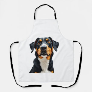 Tablier Illustration Rétro Portrait de Chien Coloré Vintag