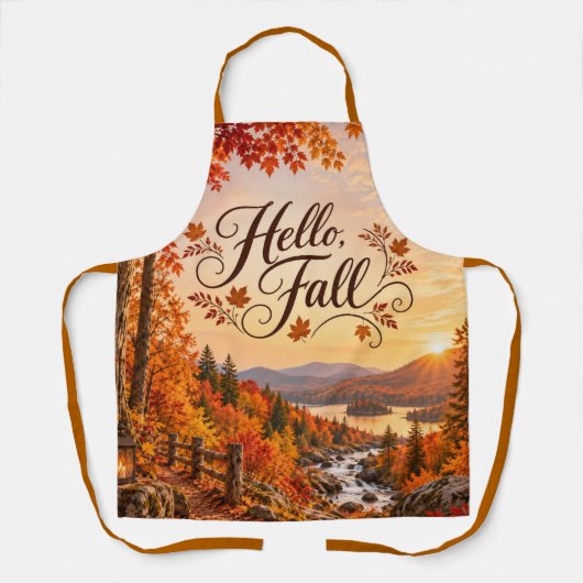 Tablier Illustration rustique de la saison d'automne (Recto)