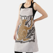 Tablier Illustration Stylisée Linocut Singe (Insitu)