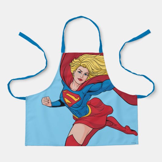 Tablier Illustration Supergirl volant vers le haut (Recto)