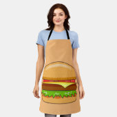 Tablier Illustration vectorielle de burger (Porté)