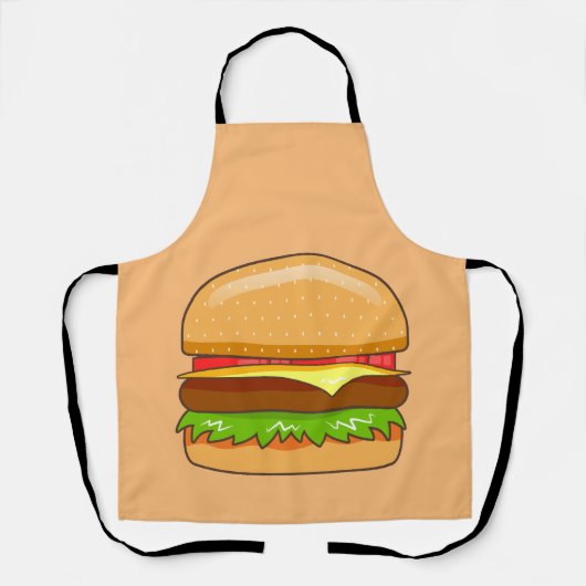 Tablier Illustration vectorielle de burger (Recto)