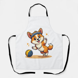 Tablier Illustration vectorielle de chien de volleyball Co
