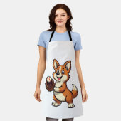 Tablier Illustration vectorielle d'un dessin animé de corg (Porté)