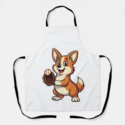Tablier Illustration vectorielle d'un dessin animé de corg (Recto)