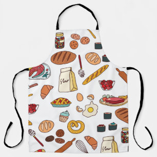 Tablier Illustrations alimentaires vintages : motif sans s