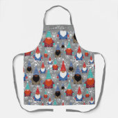 Tablier Illustrations de flocon de neige Gnome Motif de No (Recto)