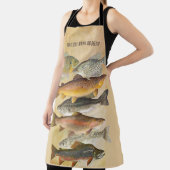 Tablier Illustrations de poisson d'eau douce avec votre te (Insitu)