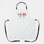 Tablier Illustrations des personnages de noisette de Noël (Recto)