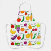 Tablier Illustrations dynamiques des fruits et légumes (Recto)