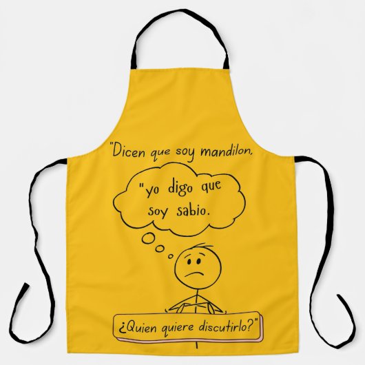 Tablier Ils disent que je suis un lâche (Recto)