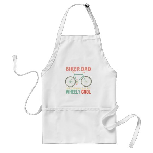 Tablier I'm Biker Papa Fathers Day Wheely Cooler bicycle B (Devant)