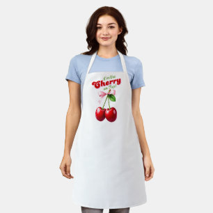 Tablier I'm the Cherry on Top - Cerises à boucle rose