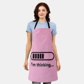 Tablier I'm Thinking... Loading Progress Bar Pink Minimali (Porté)