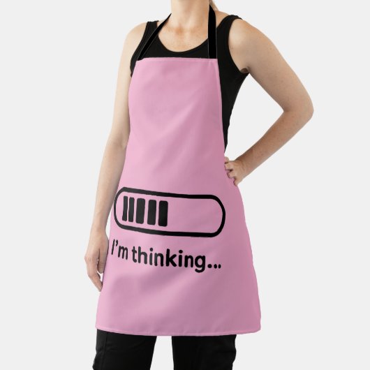 Tablier I'm Thinking... Loading Progress Bar Pink Minimali (Insitu)