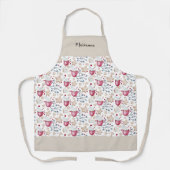 Tablier Image D'Aquarelle Cute Hot Cocaca Et Cookies (Recto)