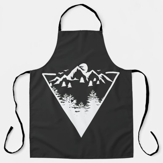 Tablier Image de cadre triangle avec paysage sauvage (Recto)