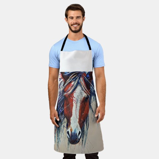 Tablier image de cheval sauvage (Porté)