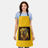 Tablier Image Fantastique Bouledogue Anglais Jaune Néon (Porté)