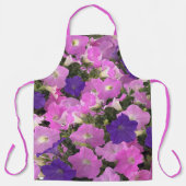 Tablier Image photo de fleurs de liseron rose et violet (Recto)