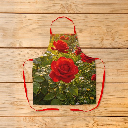 Tablier Image Roses Rouges N° 2