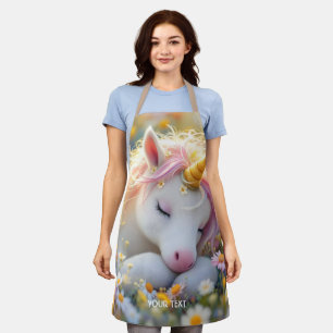 Tablier Imaginaire Baby Unicorn Fleurs