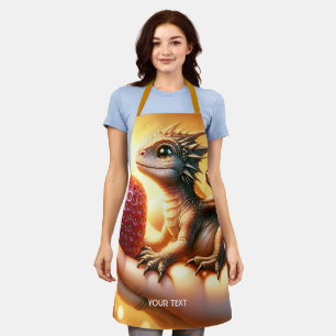 Tablier Imaginaire Bébé mignon Dragon fraise