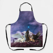 Tablier Imaginaire Black Dragon Unicorn Griffin Flyers (Recto)